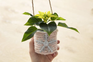 Lag kule, hengende blomsterpotter til jul!