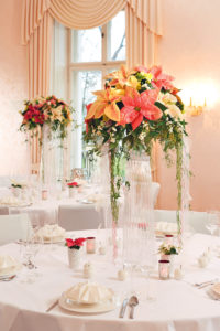 Julestjerne oppsatser til bryllupsfest, vinterbryllup