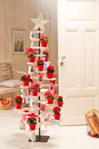 Julekalender i fullformat - ditt eget tre med kopper med tall fra 1 til 24