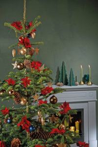 Julestjernepyntet juletre