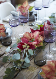 Festlig bord til julemiddagen